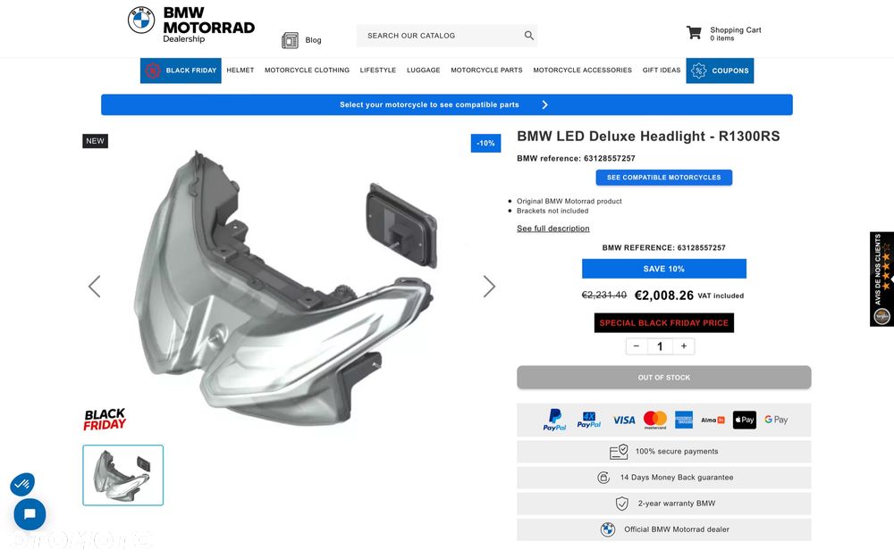 BMW KA5 8557257  R1300 RS Lampa LED Headlight Nowa !!!!! - 5