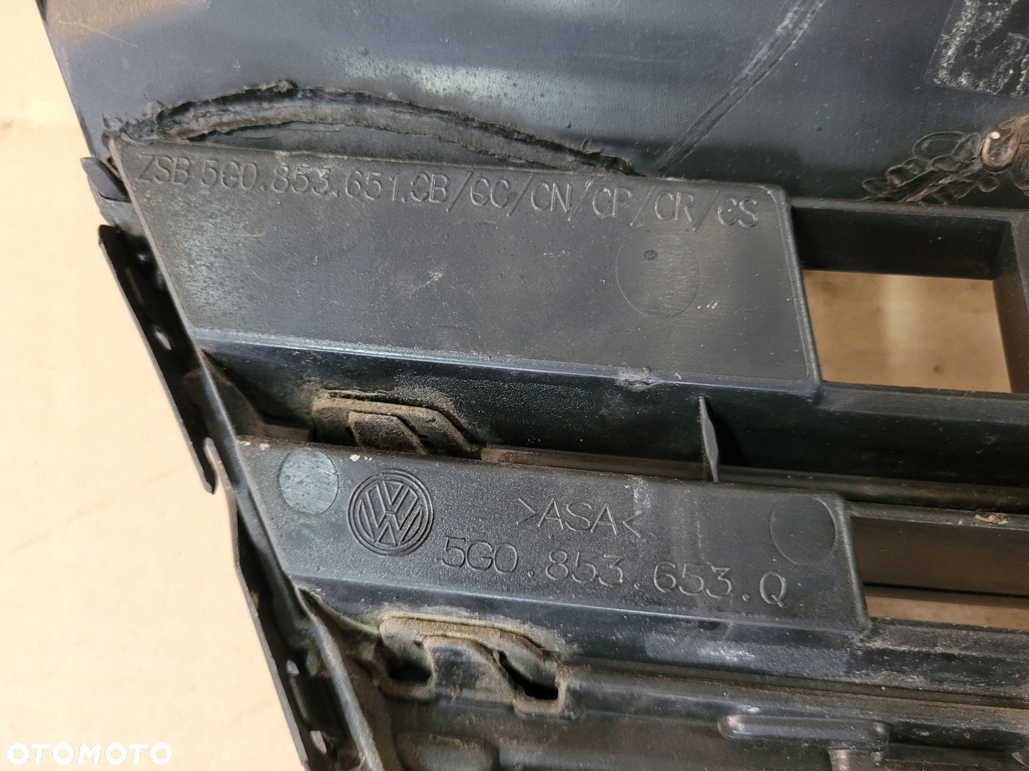 GRILL ATRAPA CHŁODNICY VW GOLF VII LIFT 5G0853653Q - 6