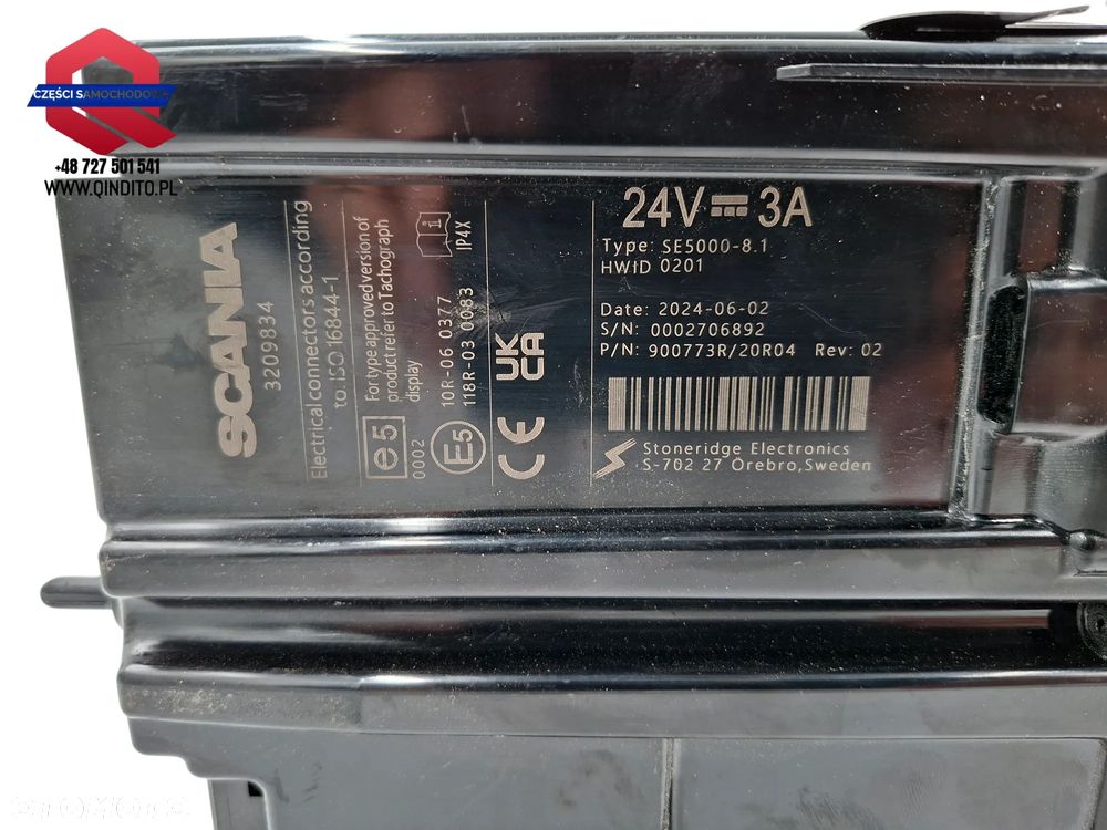 TACHOGRAF G2v2 SE-5000 REV. 02 VER. 8.1 SCANIA R S NTG 3209834 - 2