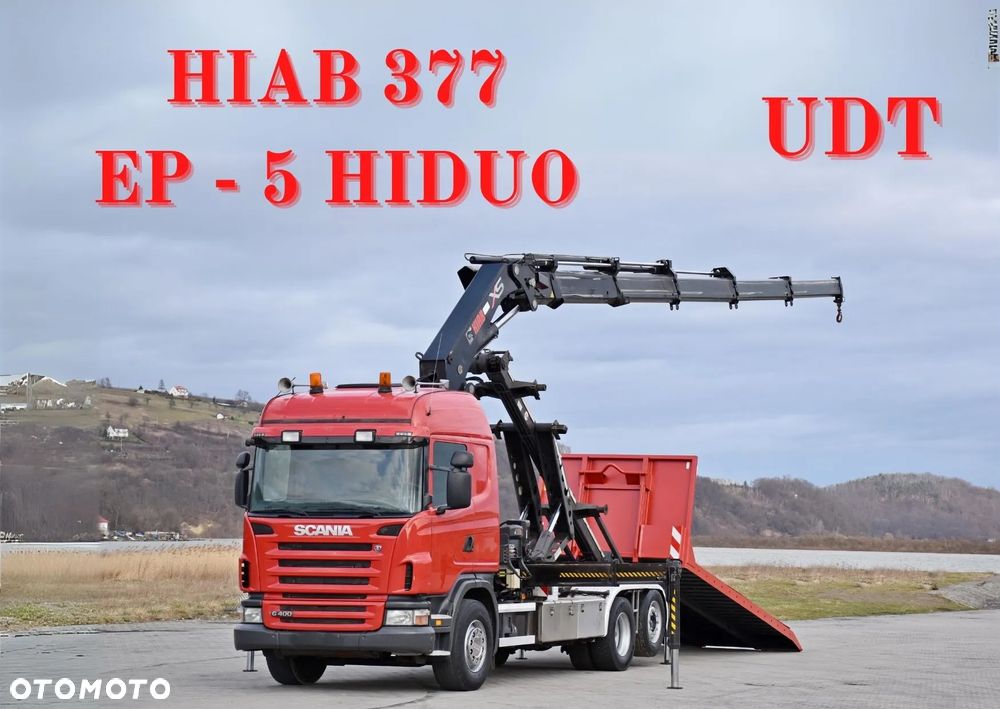 Scania G400 * AUTOLAWETA 6,40m + HIAB 377 EP - 5 HIDUO + PILOT * STAN BDB - 1