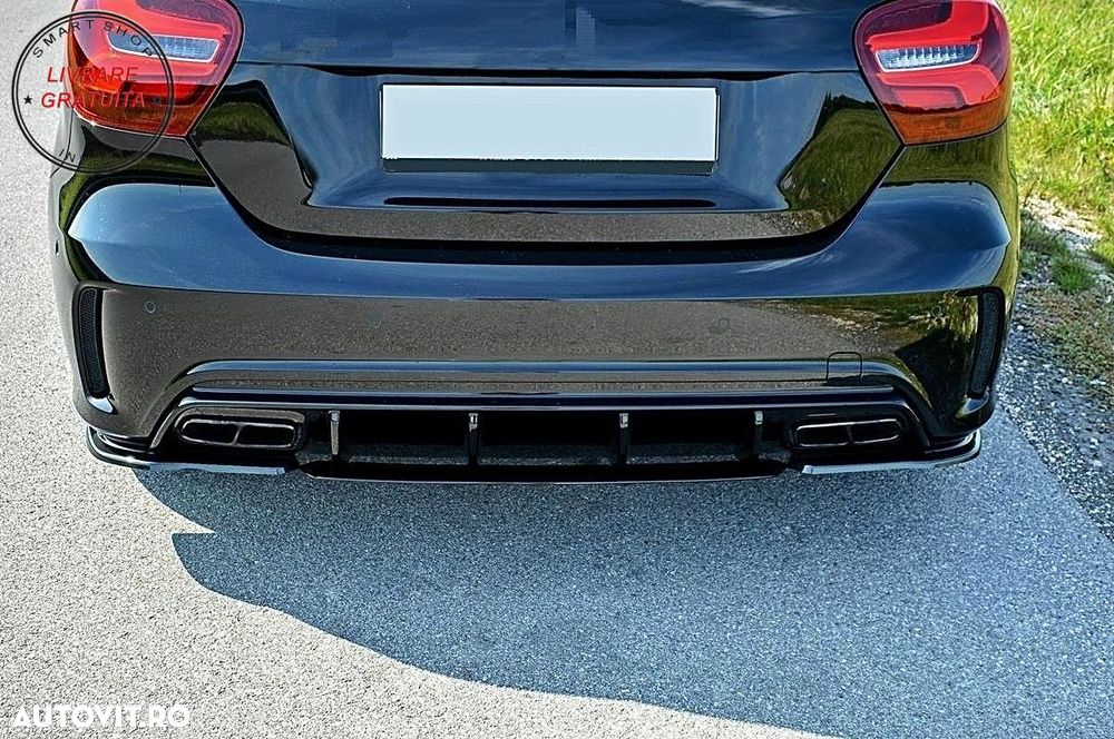 Prelungire Extensie Difuzor Bara Spate Mercedes A-Class W17 A45 Hatchback (2015-20- livrare gratuita - 5