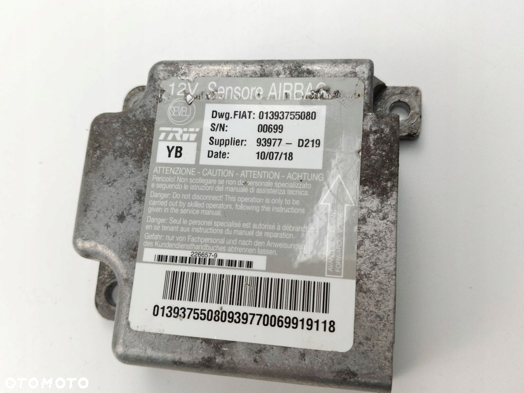 SENSOR AIRBAG DUCATO BOXER JUMPER 01393755080 - 3