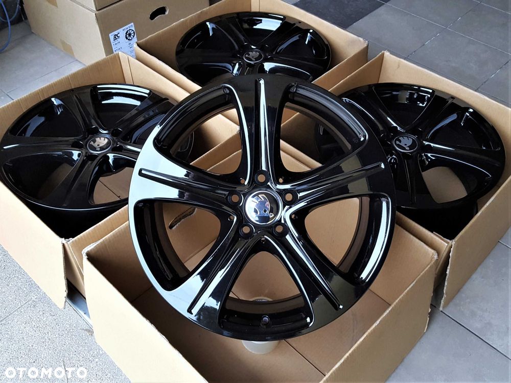 Alufelgi 18 5x112 Skoda Octavia Superb Kodiaq Karoq Enyaq Yeti Czarne ! 861# - 4
