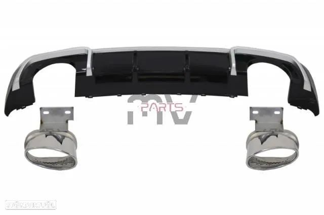 Difusor com Ponteiras Audi A3 8V Sportback / Hatchback (2016 a 2019) Look RS3 S-Line - 1