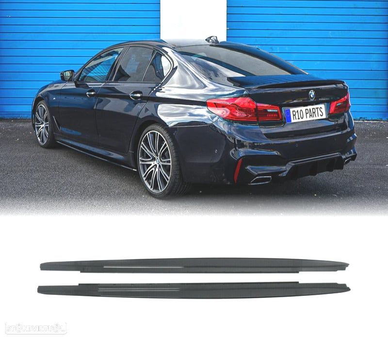 EXTENSÕES DE EMBALADEIRAS BMW G30 G31 17-20 LOOK M PERFORMANCE PRETO MATE - 1
