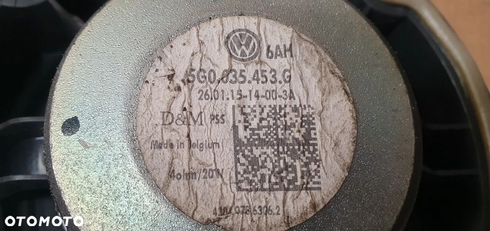 Głośnik drzwi lewy prawy tył tylny VW Golf VII 5G0035453G - 5