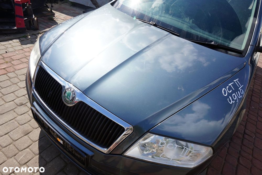 MASKA ZDERZAK BŁOTNIKI LAMPY OCTAVIA II 1Z5 9901 LV7F  SKODA 2004-2008 SZARY PRZÓD KOMPLETNY - 4