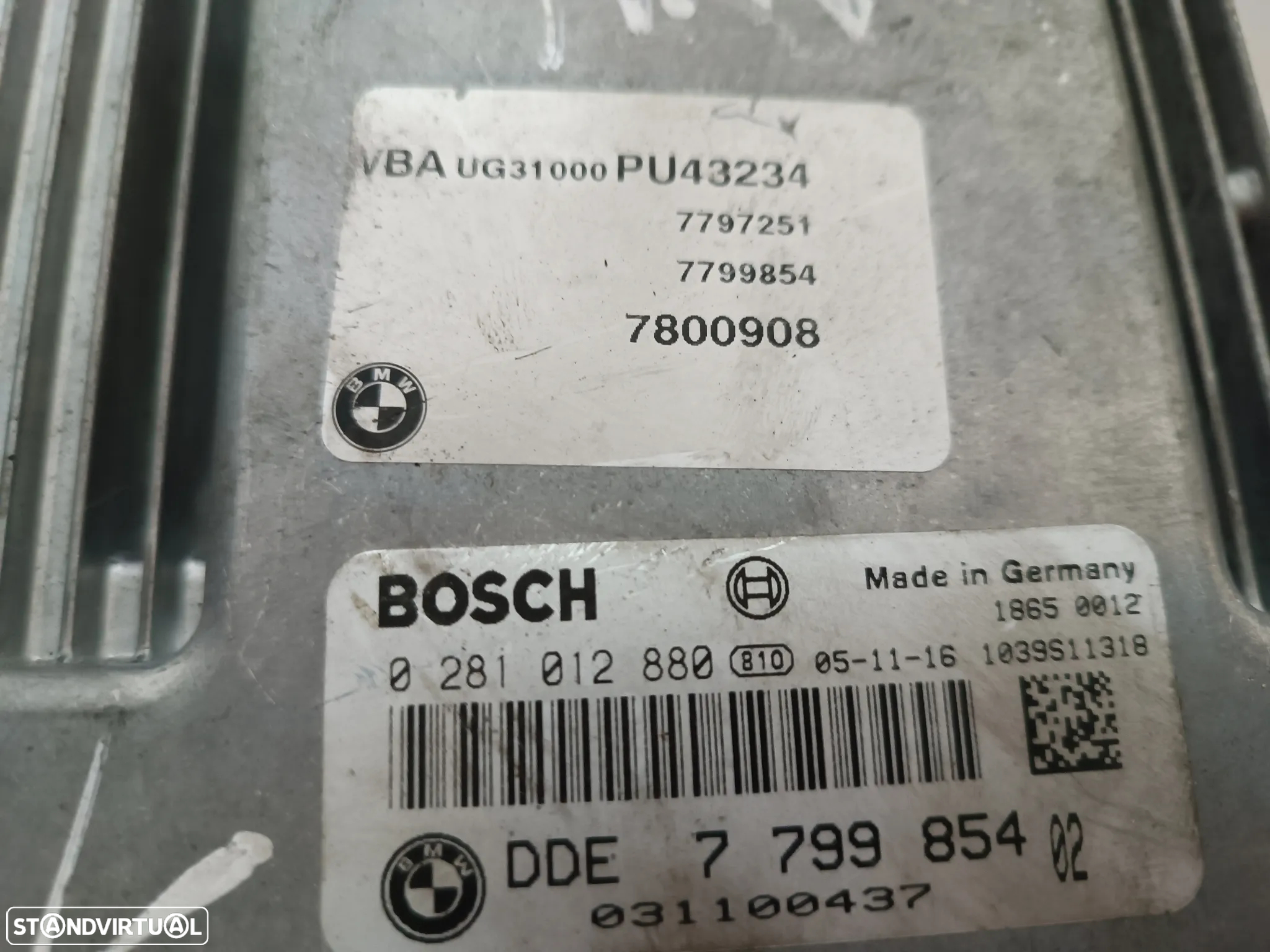 CENTRALINA DO MOTOR BMW E87 E90 2.0D 118D 318D 0281012880 7799854 - 2