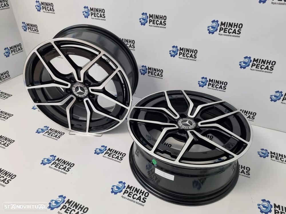Jantes Mercedes Novo Class C e E AMG em 18 Preto Polido - 5