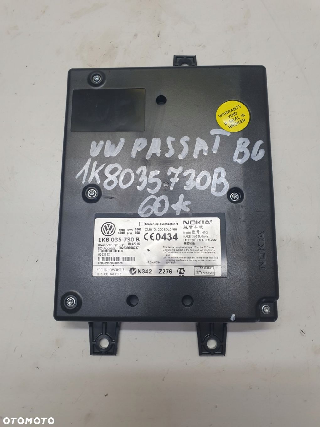 STEROWNIK MODUŁ ŚWIATEŁ BLUETOOTH VW PASSAT B6 1K8035730B - 1