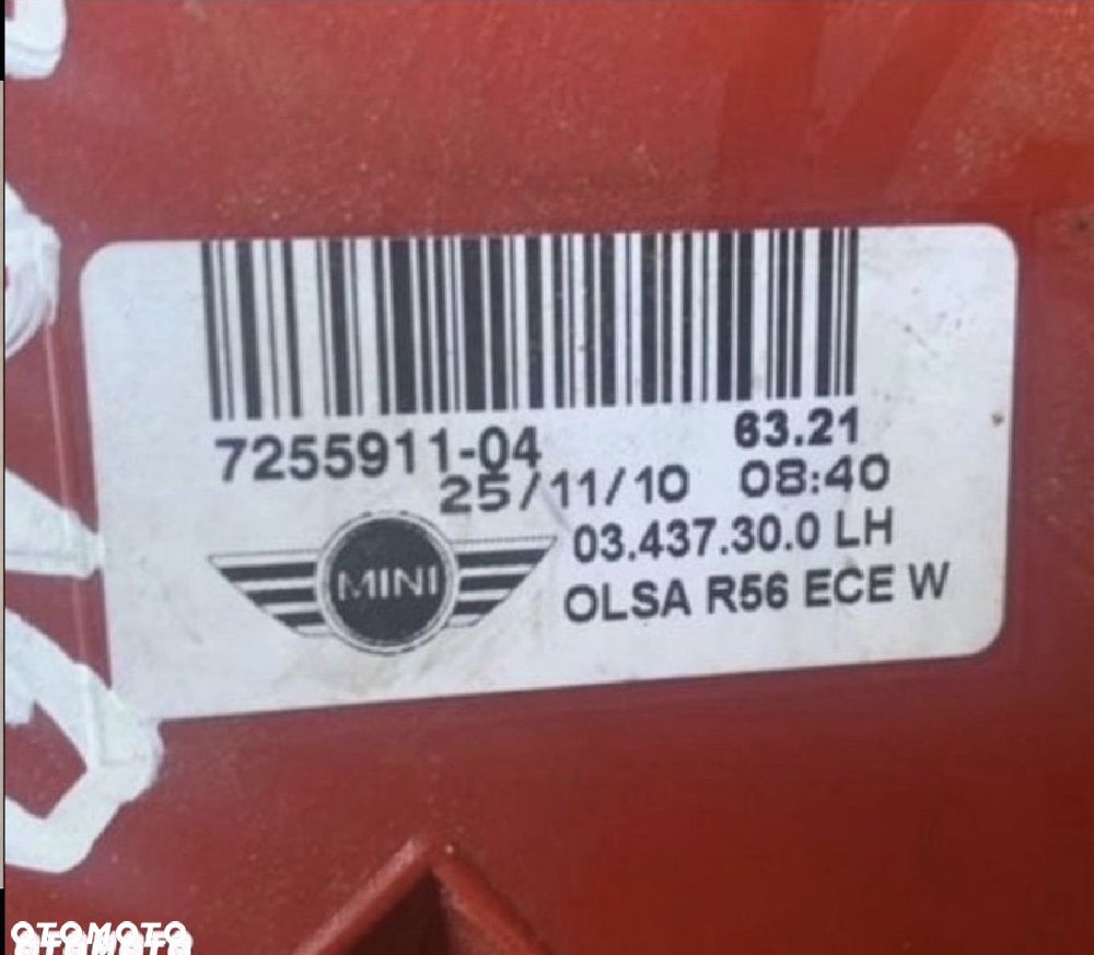 7255911 lampa tył tylna mini cooper one R56 lift - 3