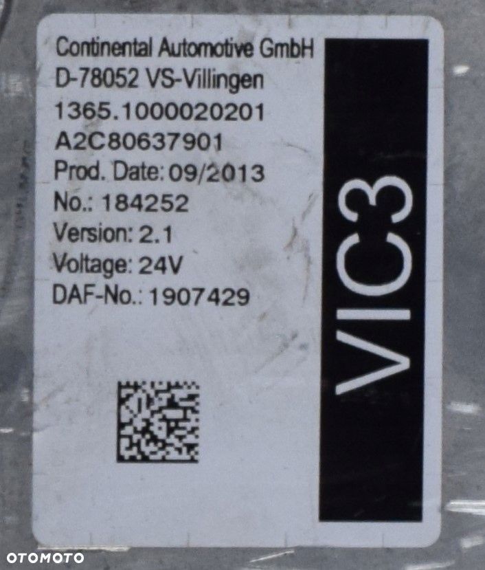 KOMPUTER STEROWNIK VIC3 ver 2.1 DAF XF CF 106 105 - 2