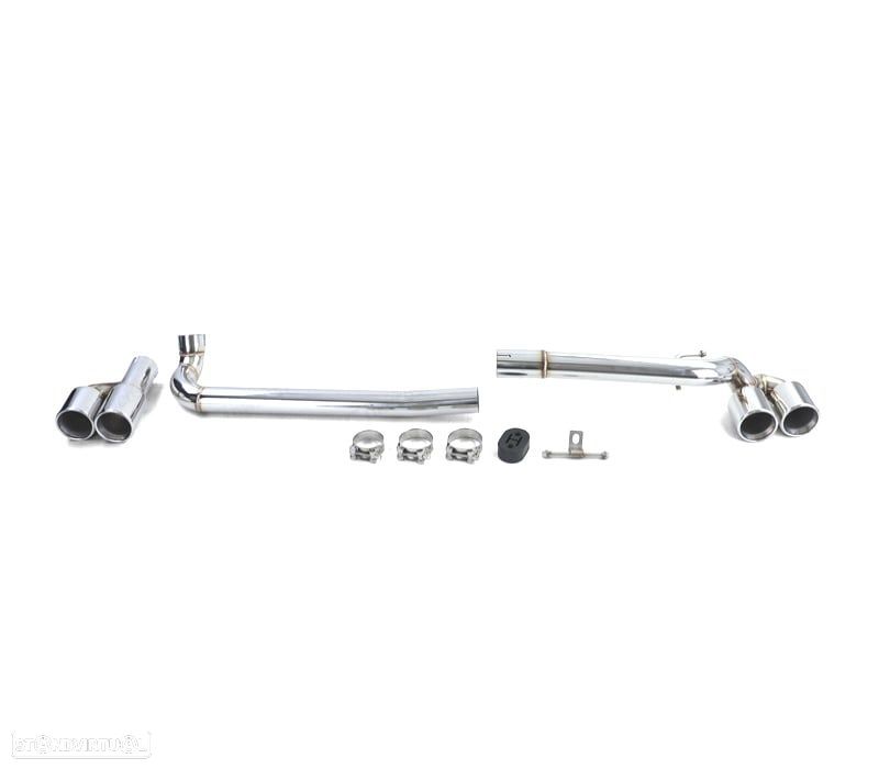 JOGO DE CONVERSÃO 4 TUBOS DE ESCAPE BMW E90 E91 LOOK M DUPLO AMBOS LADOS - 2