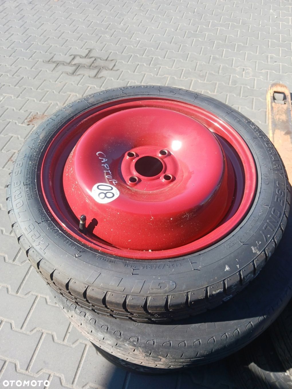 KOŁO DOJAZDOWE RENAULT CAPTUR 2015 ROK T125/70R16 - 1
