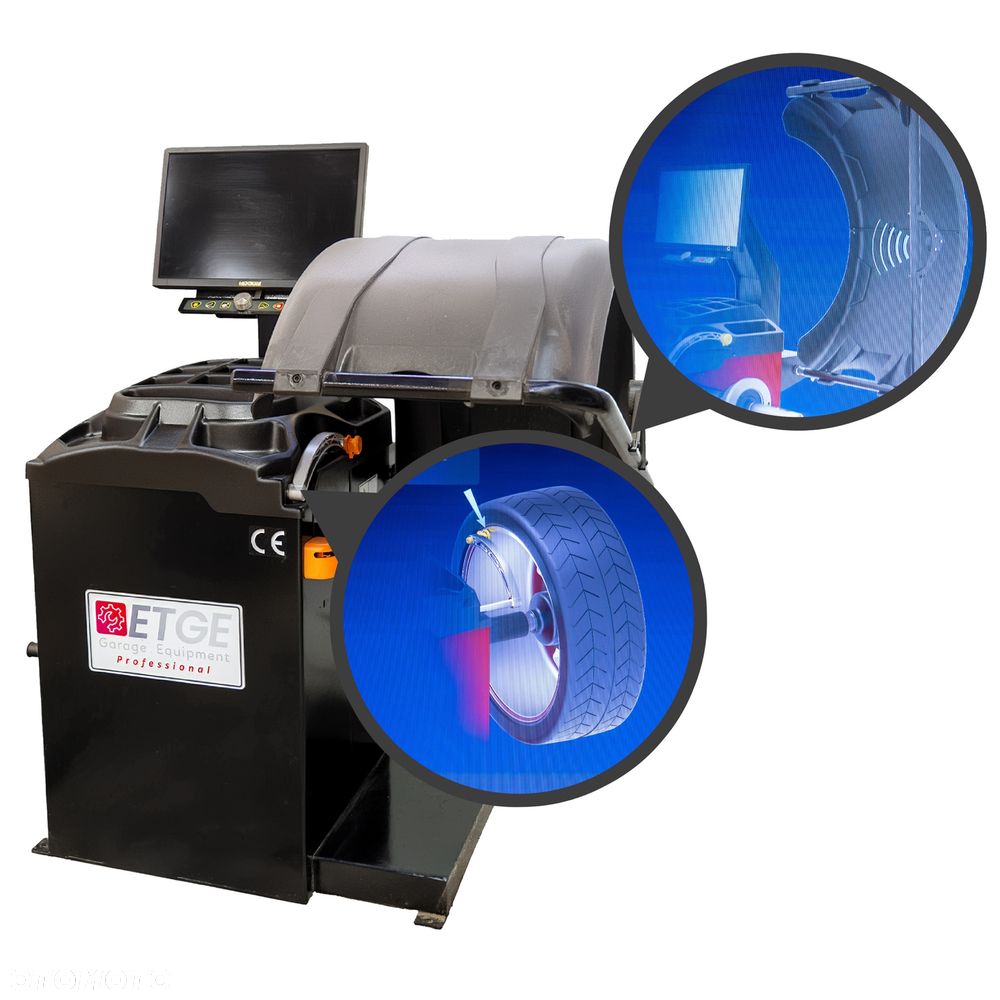 Wyważarka do Kół ETGE-908 BLACK LCD LASER Automatyczna LED Premium CE - 16