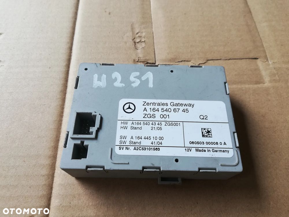 MERCEDES R-KL W251 MODUŁ GATEWAY A1645406745 - 1