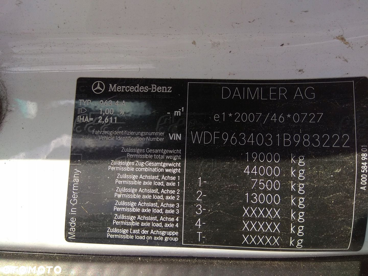 MB ACTROS MP4 1845 BELKA OŚ ZWROTNICA PIASTA PRZÓD - 13