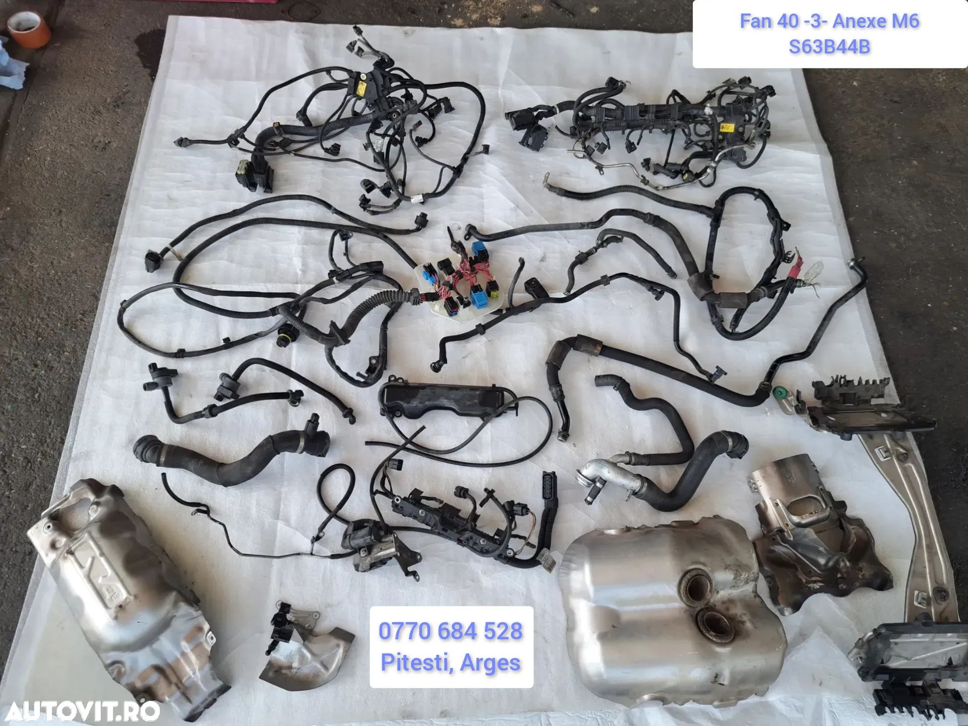 3 Anexe motor M6 4.4 benzina S63B44B cablaj instalatie electrica motor aprindere injectoare transmisie rezervor vacuum valva solenoid suport catalizator protectie termica turbo evacuare suport sonda lambda - 1
