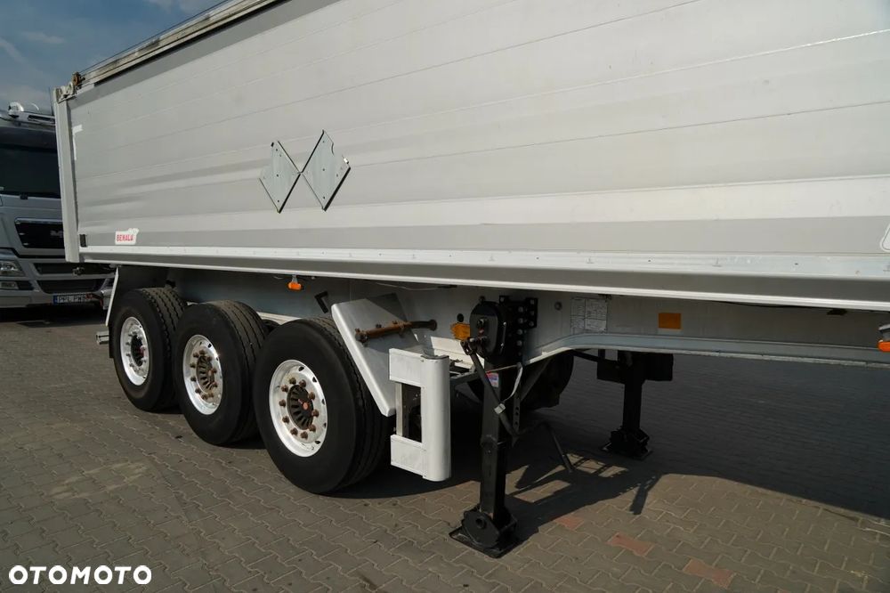 Benalu WYWROTKA / 29 m3 / ALUMINIOWA / OŚ PODNOSZONA / WAGA: 5 000 KG / ALUFELGI / SAF / PLANDEKA ELEKTRYCZNA / SPROWADZONA - 9