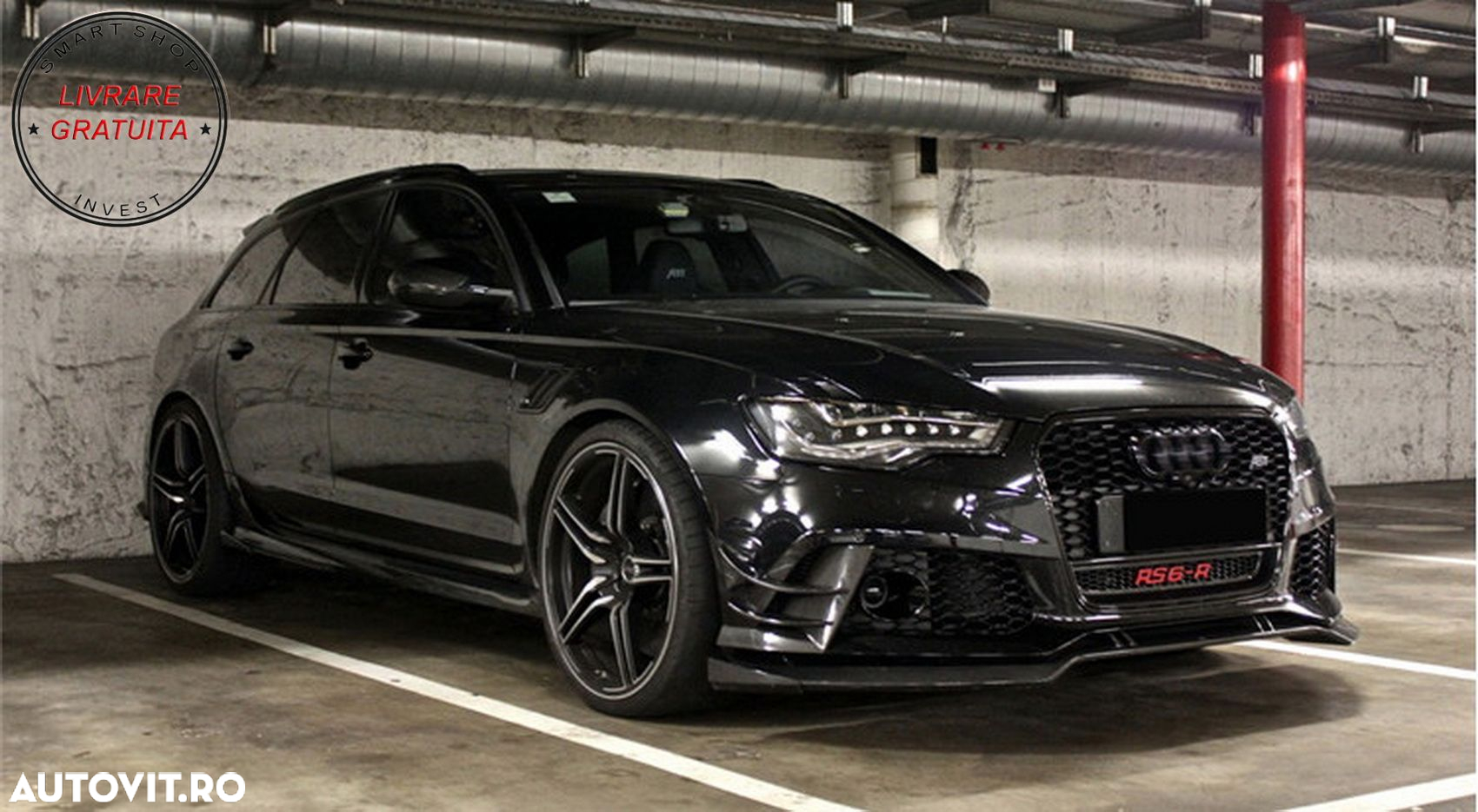 Prelungire Bara Fata Audi A6 C7 4G RS6 (2011-2018) Carbon- livrare gratuita - 11
