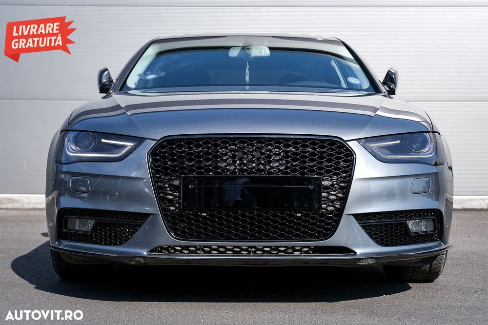 Grile Proiector Audi A4 B8 facelift (2012-2015) RS4 Design Negru Lucios- livrare gratuita - 9