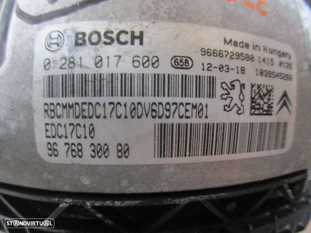 Centralina 9676830080 0281017600 CITROEN C3 2 FASE 1 2012 1.6HDI 92CV 5P PRETO ORIGINAL - 4