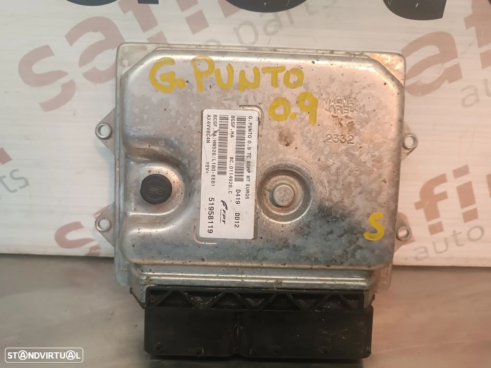 UNIDADE / CENTRALINA DO MOTOR FIAT PUNTO EVO 0.9TC 85CV 51958119  8GSFHA - 4