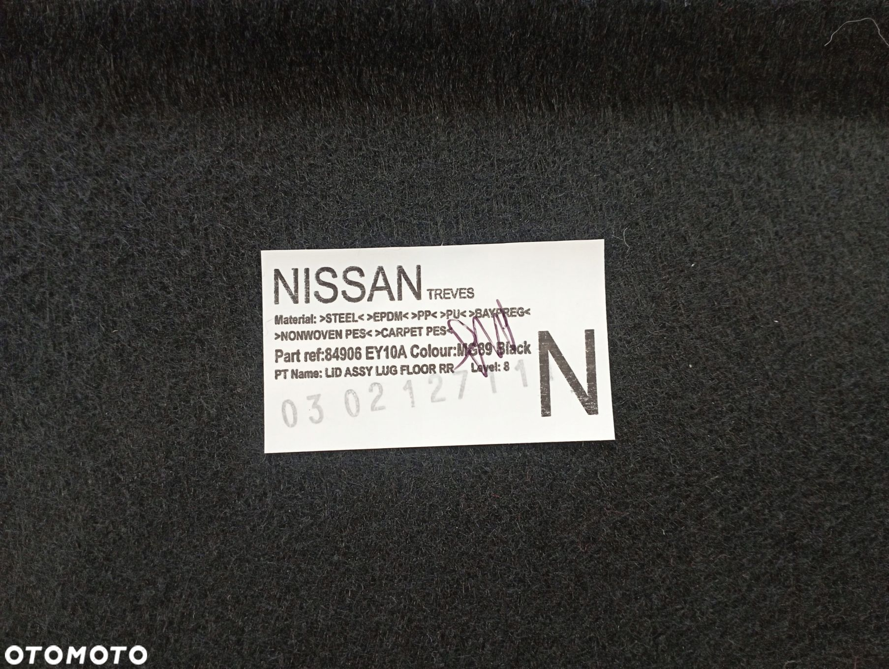 NISSAN QASHQAI J10 WYKŁADZINA PODŁOGA BAGAŻNIKA 84906EY10A - 3