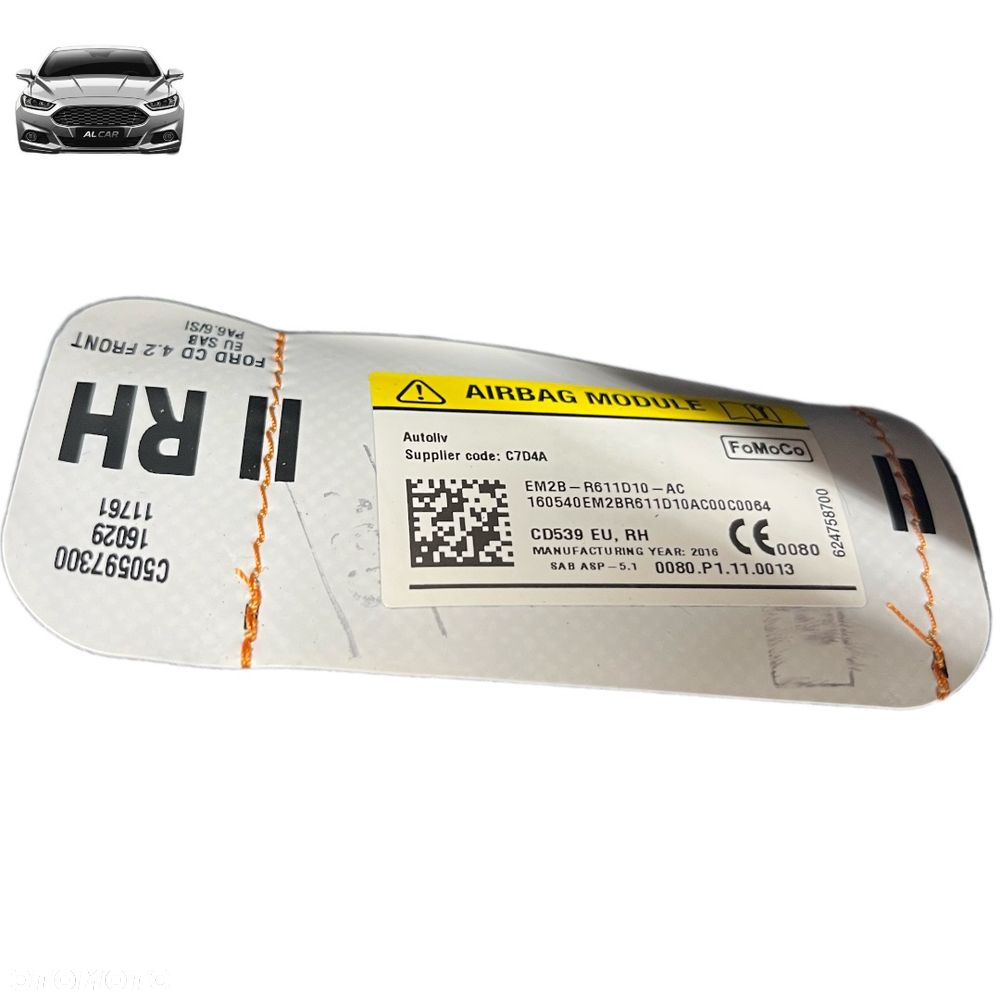 PODUSZKA POWIETRZNA FOTELA PRAWA FORD S-MAX MK2, GALAXY MK4 - 3