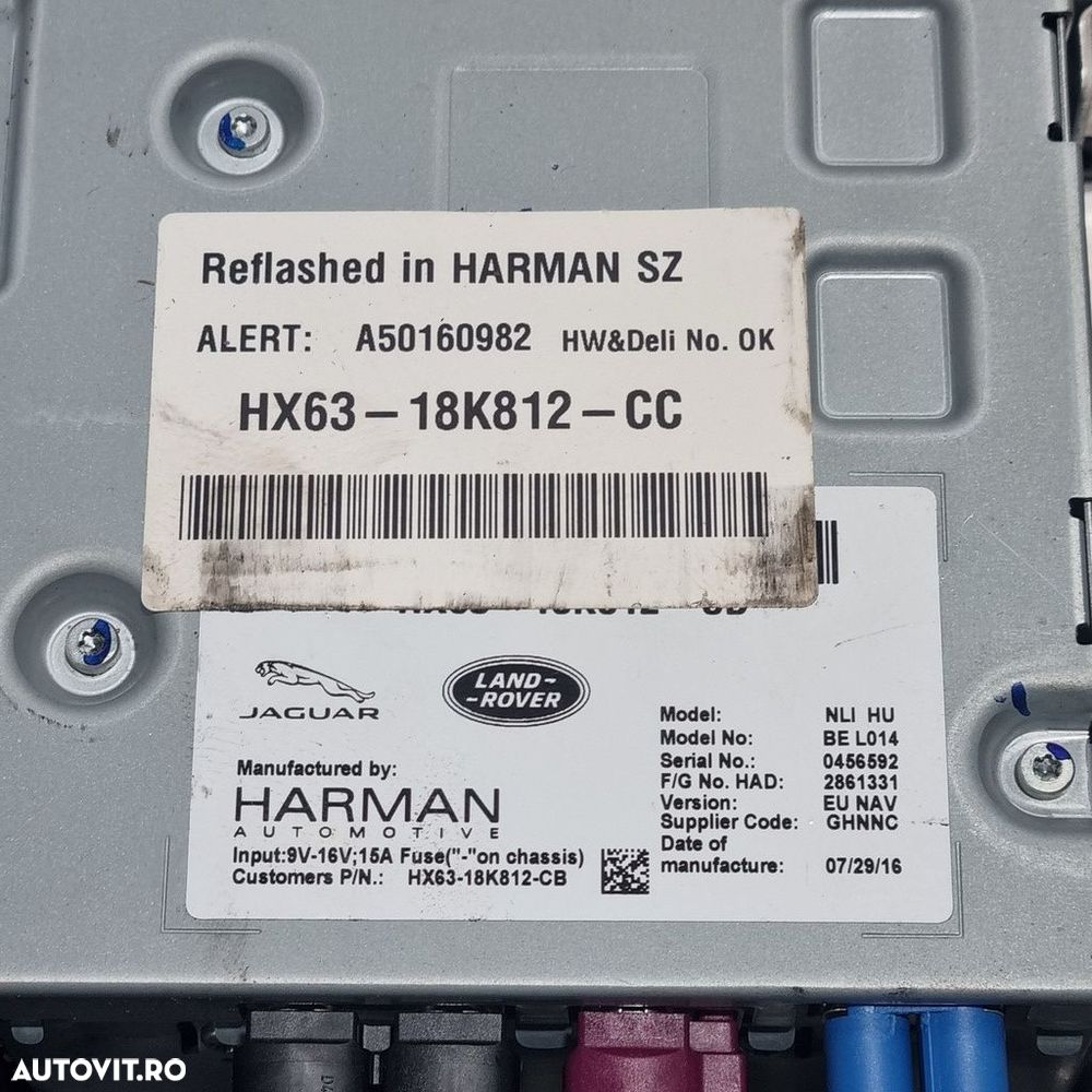 Amplificator audio Jaguar F - Pace 2015 - 2020 (1374) HX6318K812CC - 4