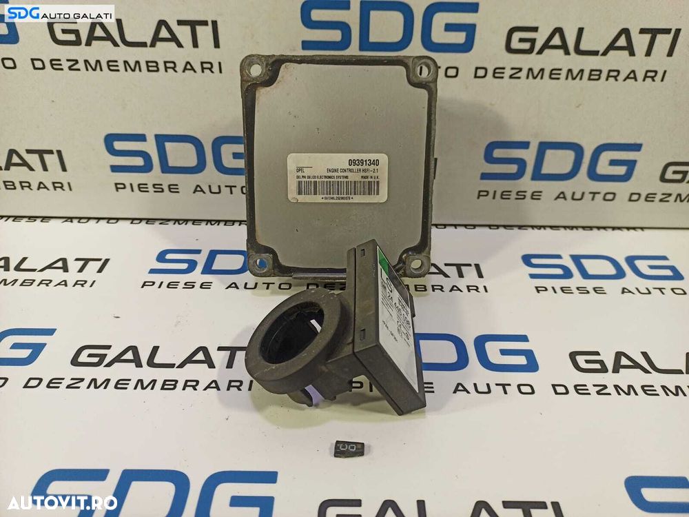 Kit Pornire ECU Calculator Motor Cip Cheie Imobilizator Opel Zafira A 1.6 B 1998 - 2007 Cod 09391340 [L1639] - 1