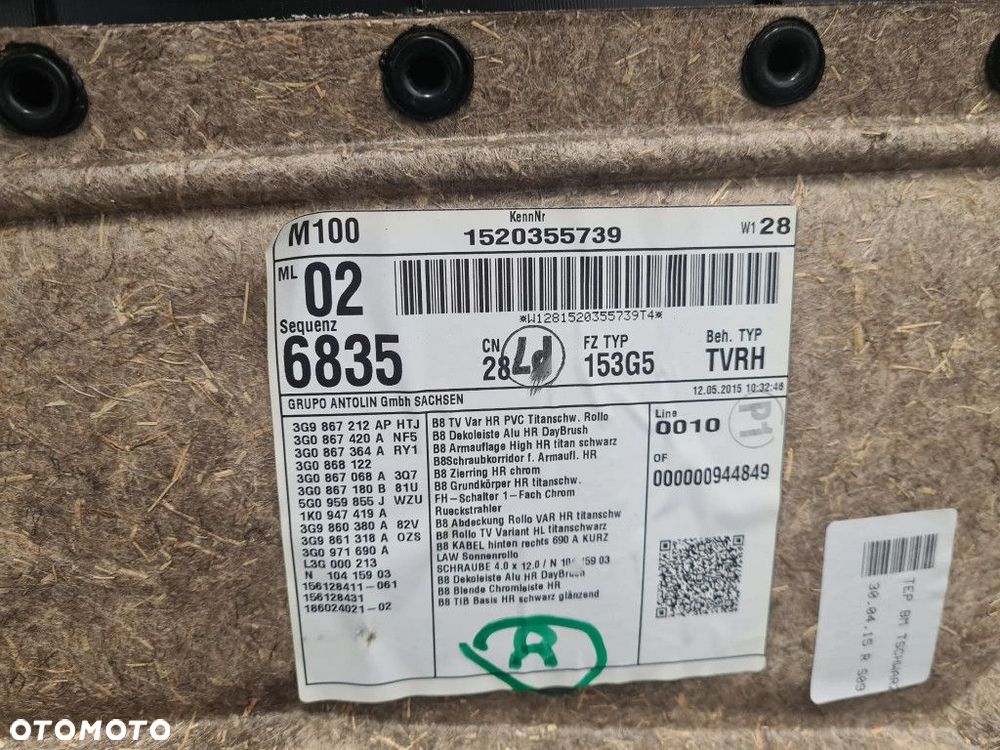 VOLKSWAGEN PASSAT B8 KOMBI TAPICERKA KOMPLET TITANSCHWARZ - 10