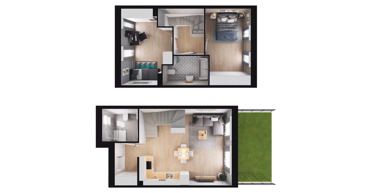 3-pokojowy dom 72m2 + ogródek Bezpośrednio - Pełny obrazek: 3/11