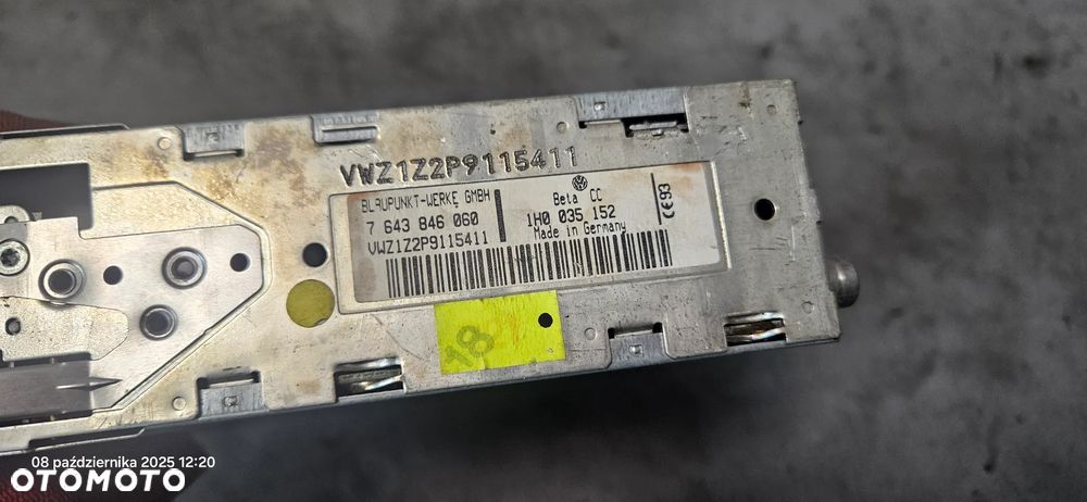 Radio radioodtwarzacz Beta VW Vento Golf III Blaupunkt 1H0035152 - 3