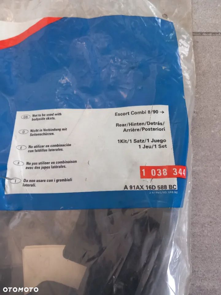 Chlapacze Ford Tył, Dopasowane Do Ford Escort Combi 08/1990 1038344 - 4