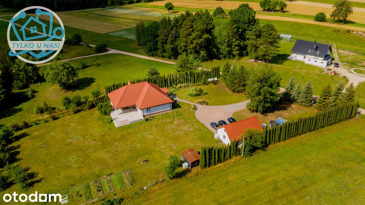 Dom 163 m², działka 0,5 ha, garaż 70 m² - Podleńce