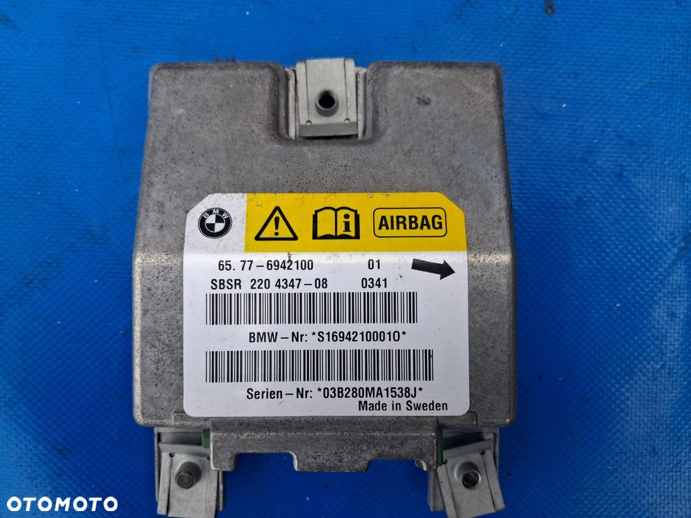 Moduł Sterownik AIRBAG Gateway BMW E64 E65 E60 E61 E66 sensor KOMPLET 65776943089 prawy lewy przód tył 6135 6944498 SGM 6577 6943089 - 3