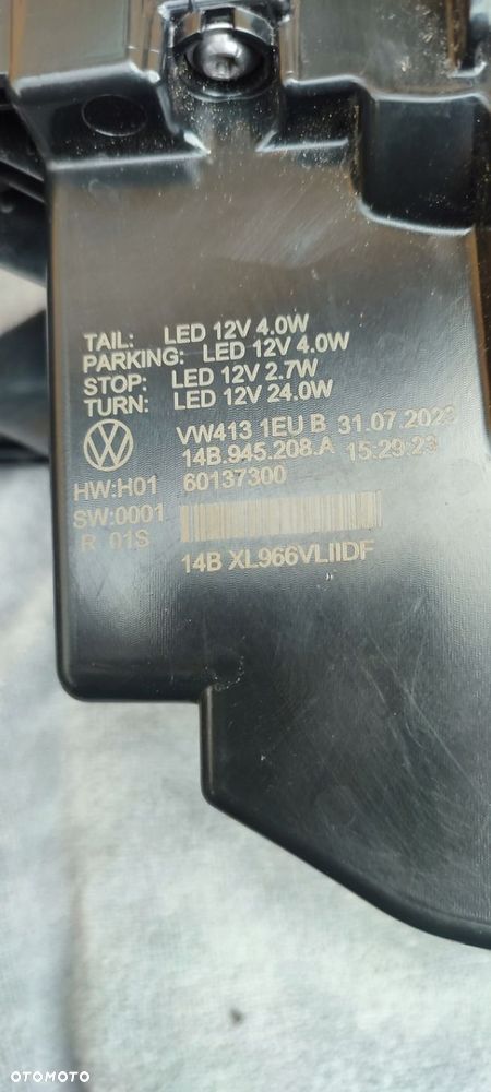 Lampa Prawa Full Led IQ Light Oryg. Vw ID7 ID.7 14B945208A Ładna Bdb. - 8
