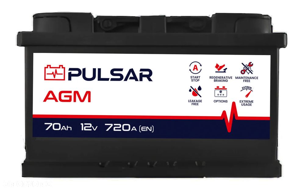 Akumulator PULSAR AGM START-STOP AGM 12V 70AH 760A Rybnik - 1