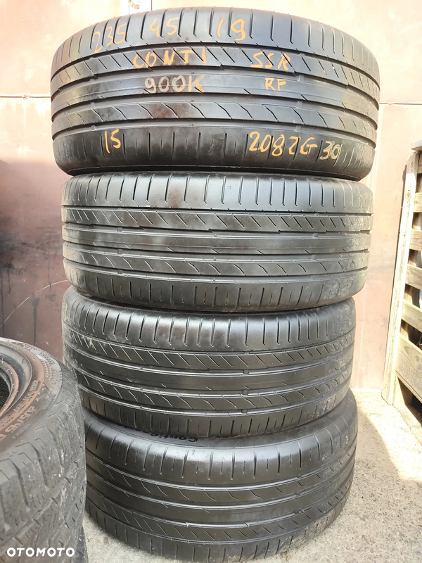 235/45R19 Opony Letnie Lato Continental ContiSportContact 5 SSR MOE 4,5mm Legnica ALU-RAD 235/45 5-6mm