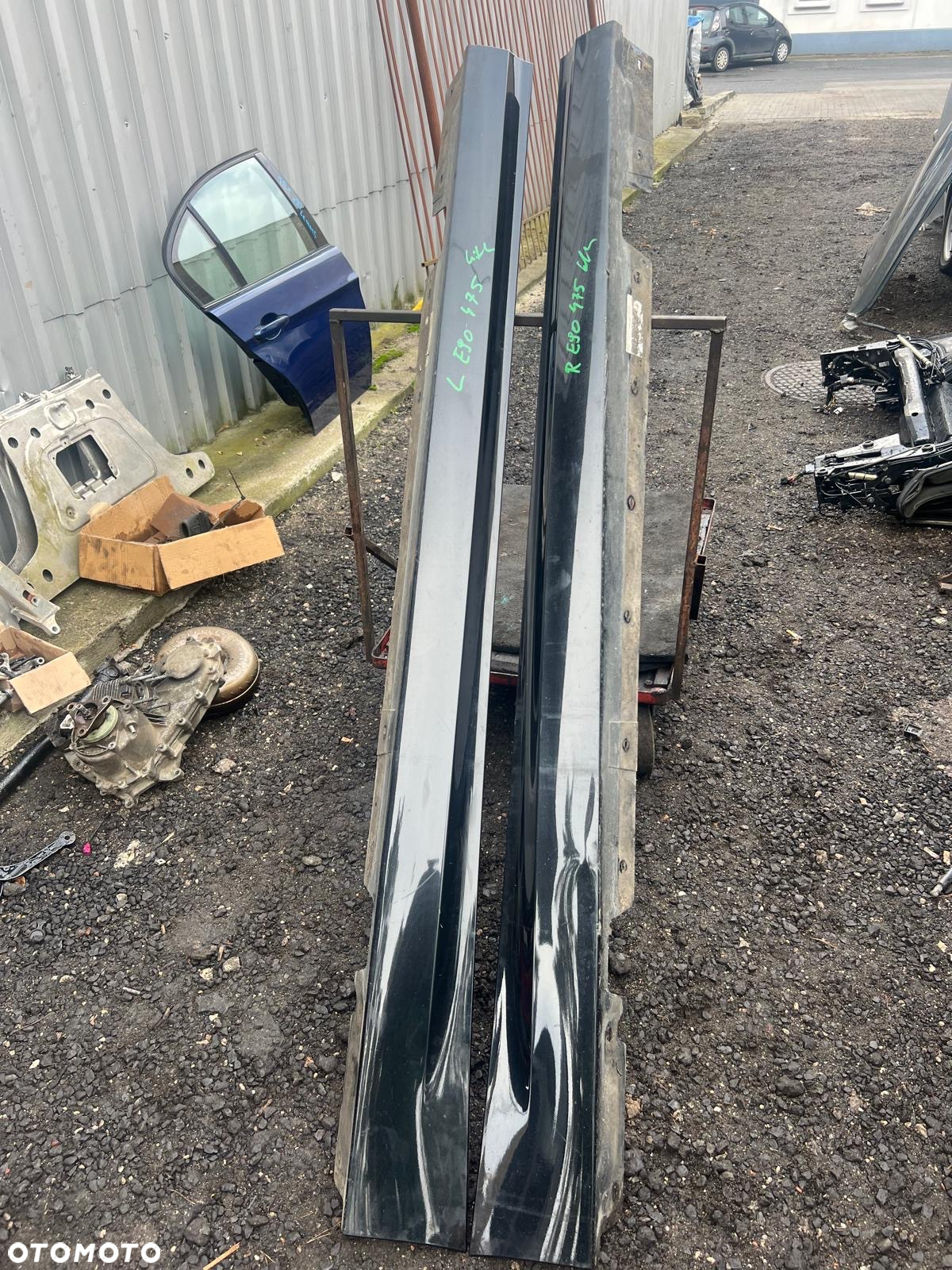 Nakładka progowa nakładki e90 e91 lift lci 475 BlackSapphire lewa prawa idealne + ślizgi - 3