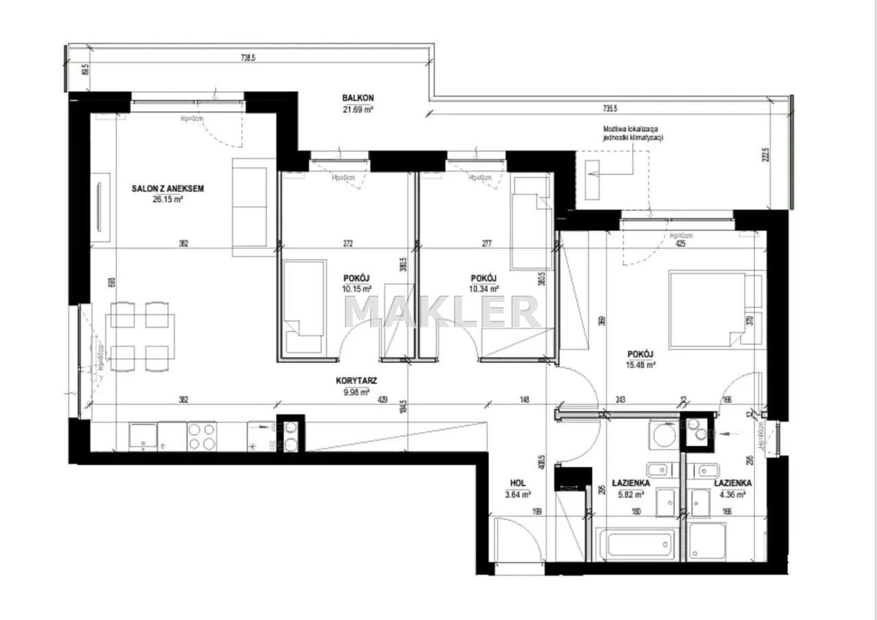 Luksusowy Apartament 89 m² nad Balatonem