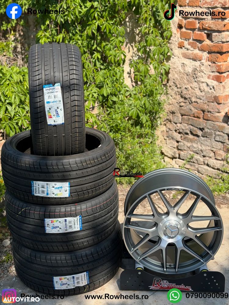 Jante Roti Mercedes 20 R20 W222 W221 W212 W204 W205 CLS W212 W213 GLE GLC W223 W214 Roti Mercedes Benz R20 cu anvelope vara/iarna inclus - 3