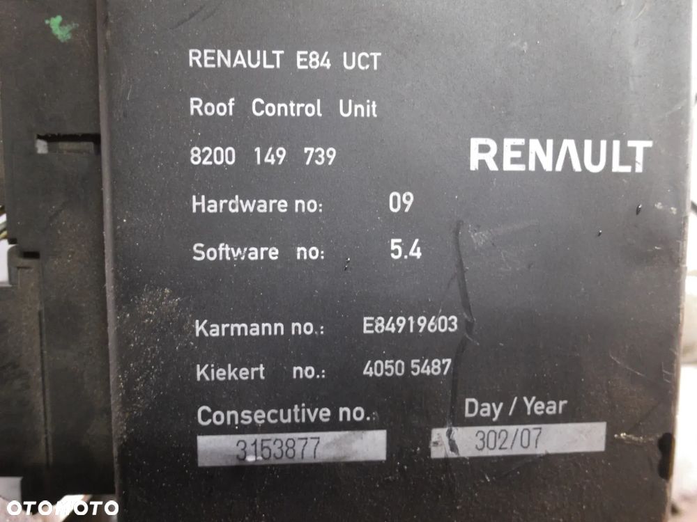 RENAULT MEGANE II CABRIO POMPA SIŁOWNIK DACHU 8200149739 POSIADAM 2 SZT - 6