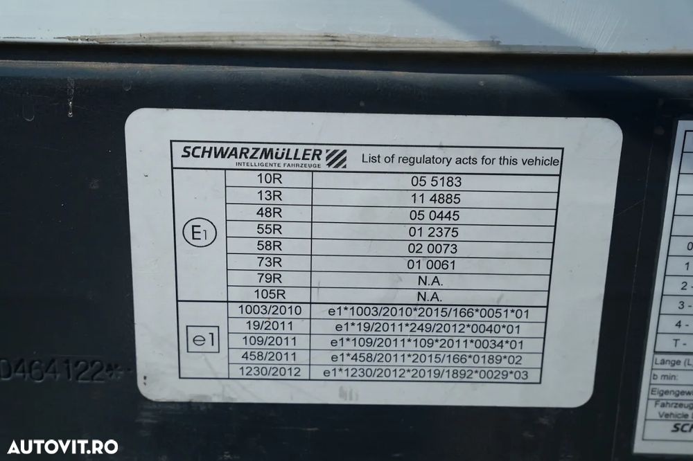 Schwarzmuller / CU PREȚIE / STANDARD / TRANSPALET / AXE SAF / 2020 - 30