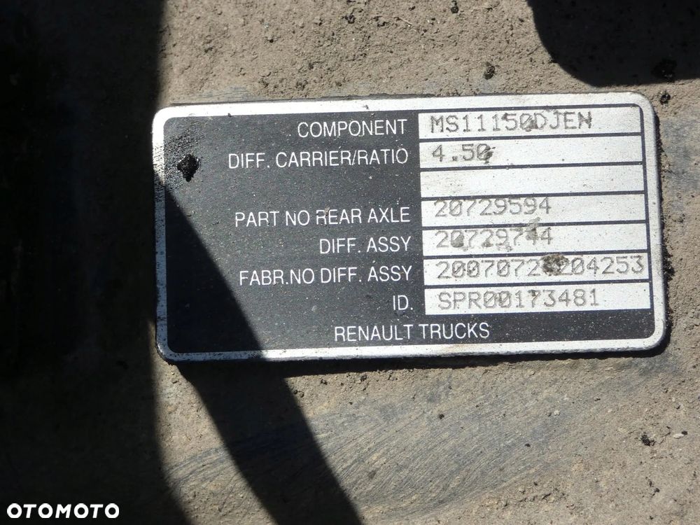 20729594 MERITOR 4.50 WKŁAD MOSTU ORZECH RENAULT MIDLUM 280 DXI - 2