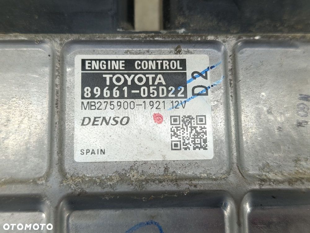 KOMPUTER, STEROWNIK TOYOTA AVENSIS III T27 89661-05D22 MB275900-1921  DENSO - 3