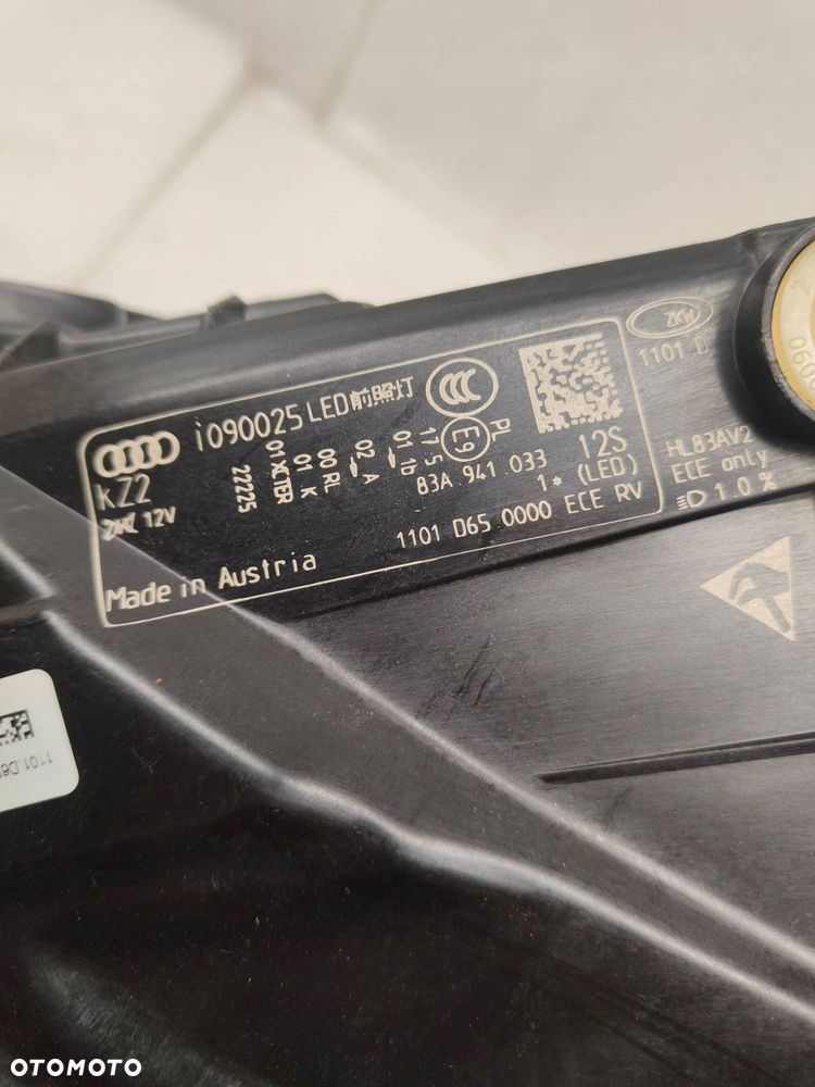 audi q3 83a full led przód strona lewa lampa przednia 83a941033 - 4