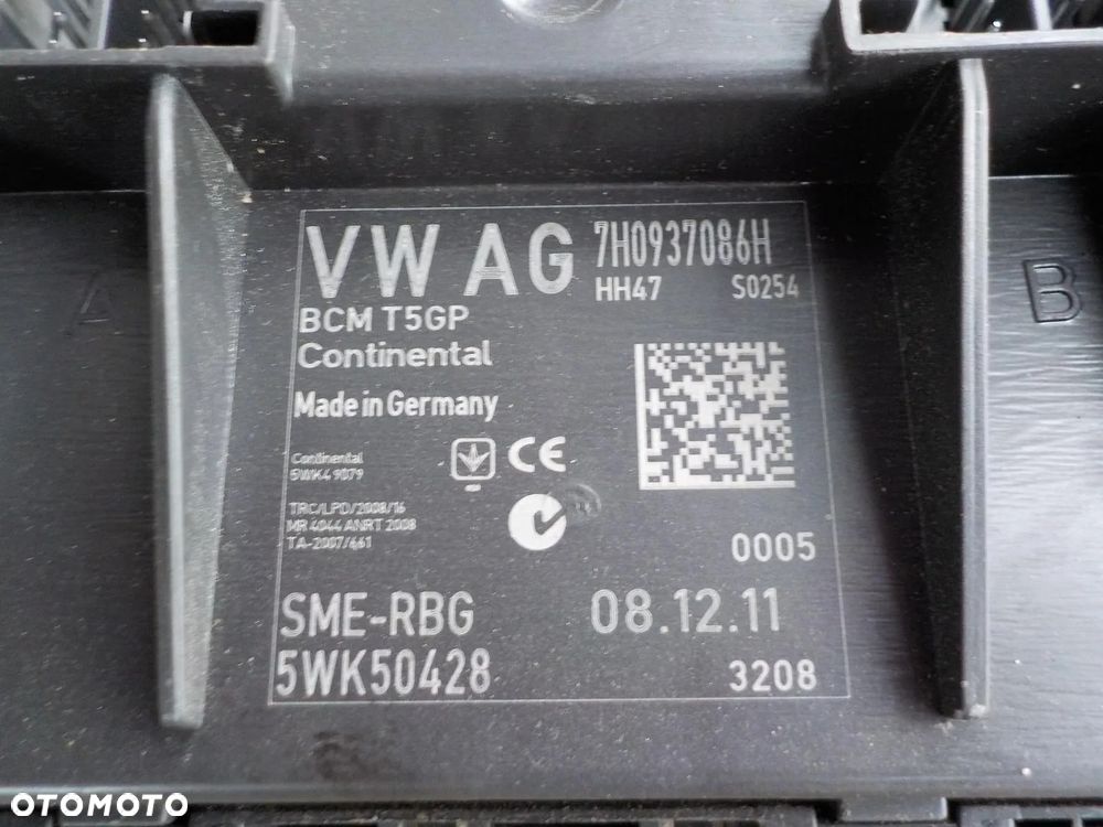 VW T5 LIFT MODUŁ KOMFORTU STEROWNIK 7H0937086H - 2