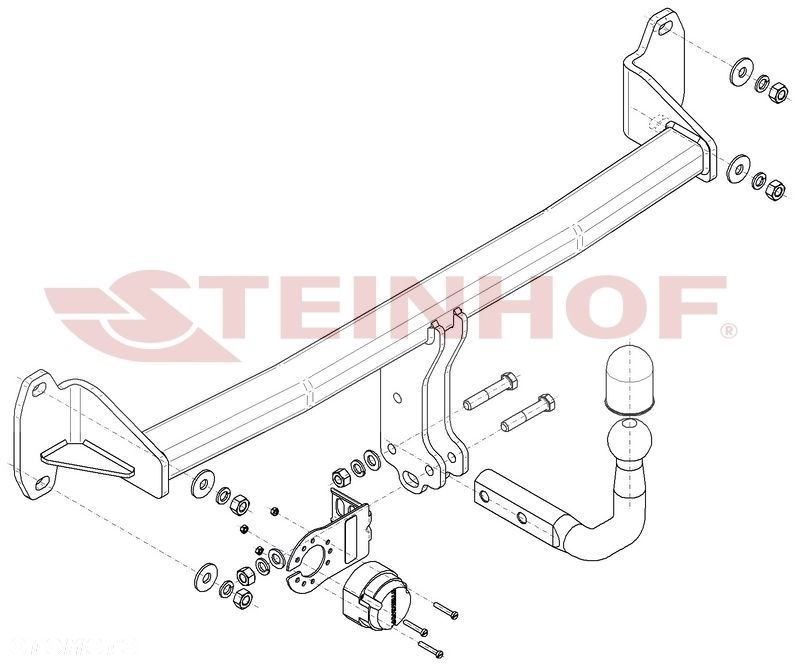 Hak Holowniczy + MODUŁ 7PIN do Mini Cooper Countryman F60 2WD od 2016 - 2